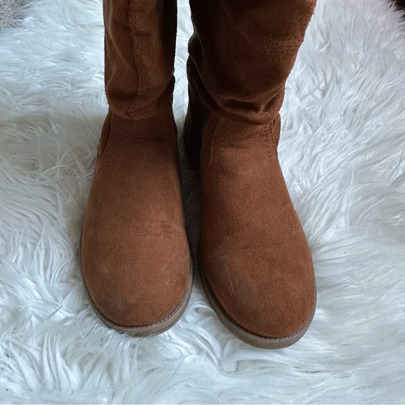 Nina K-I-T Lugg Chestnut Over the Knee Faux Suede Boots Size 2Y - Picture 5 of 10